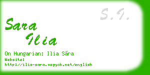 sara ilia business card