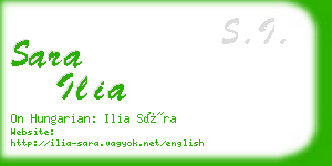 sara ilia business card